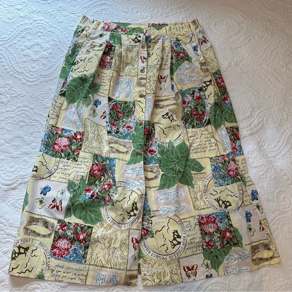 Vintage Tamaridge Skirt Set. Size: 8. 100% Cotton. Multicolored. - Picture 5 of 8